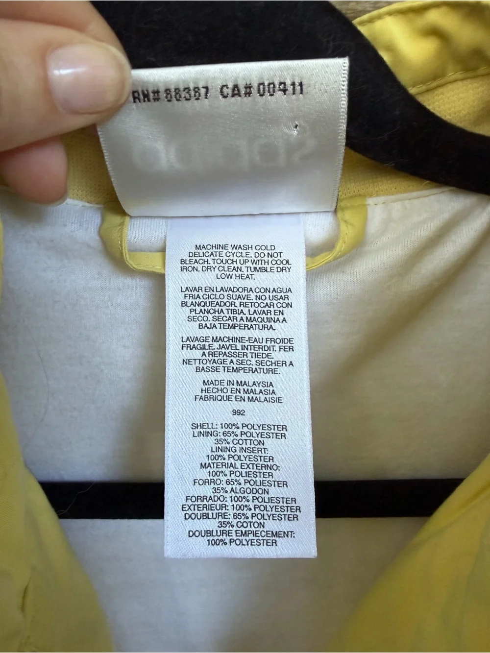 Adidas Vintage Lightweight Yellow Windbreaker Track Jacket Size L